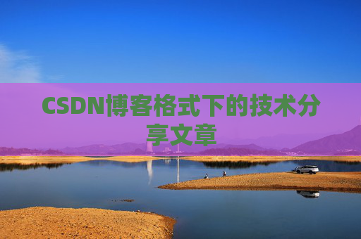 CSDN博客格式下的技术分享文章
